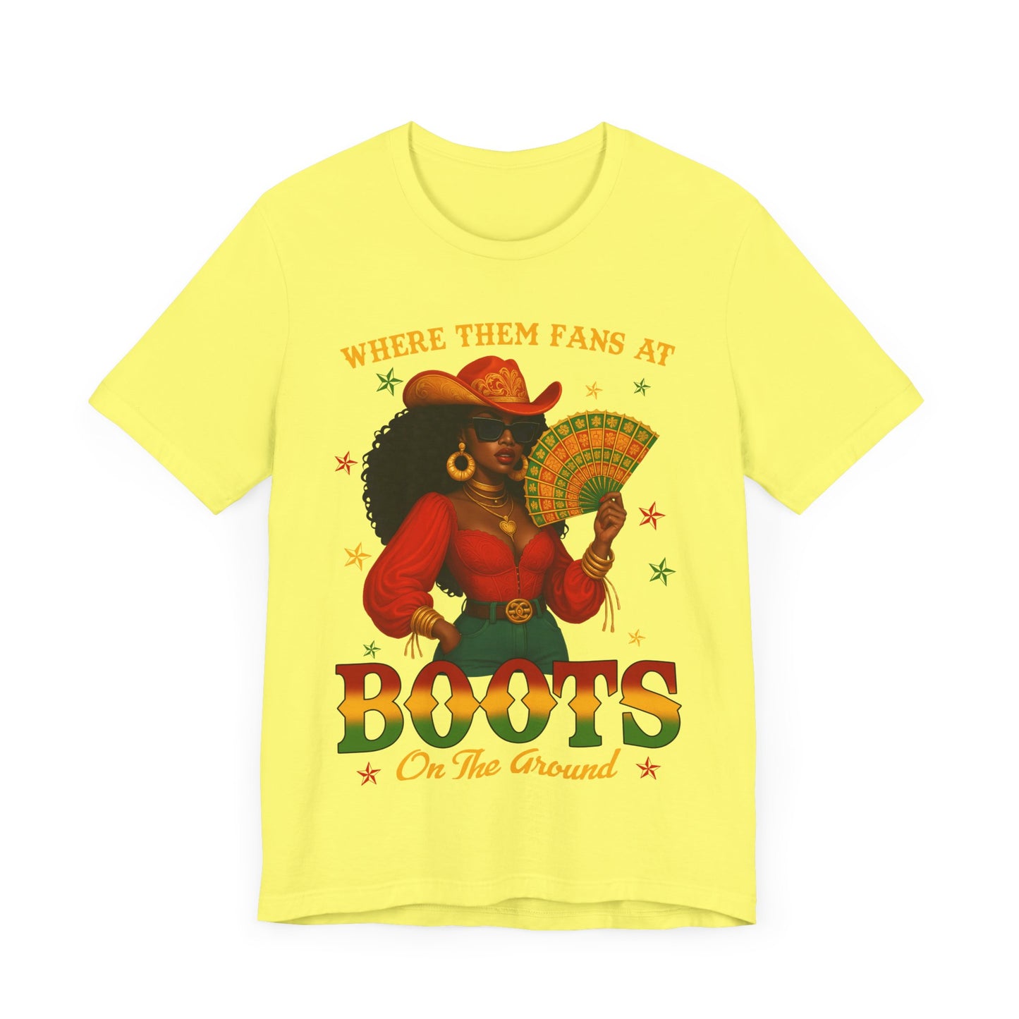 Where Them Fans At – BOOTS On The Ground Tee (Juneteenth Edition)