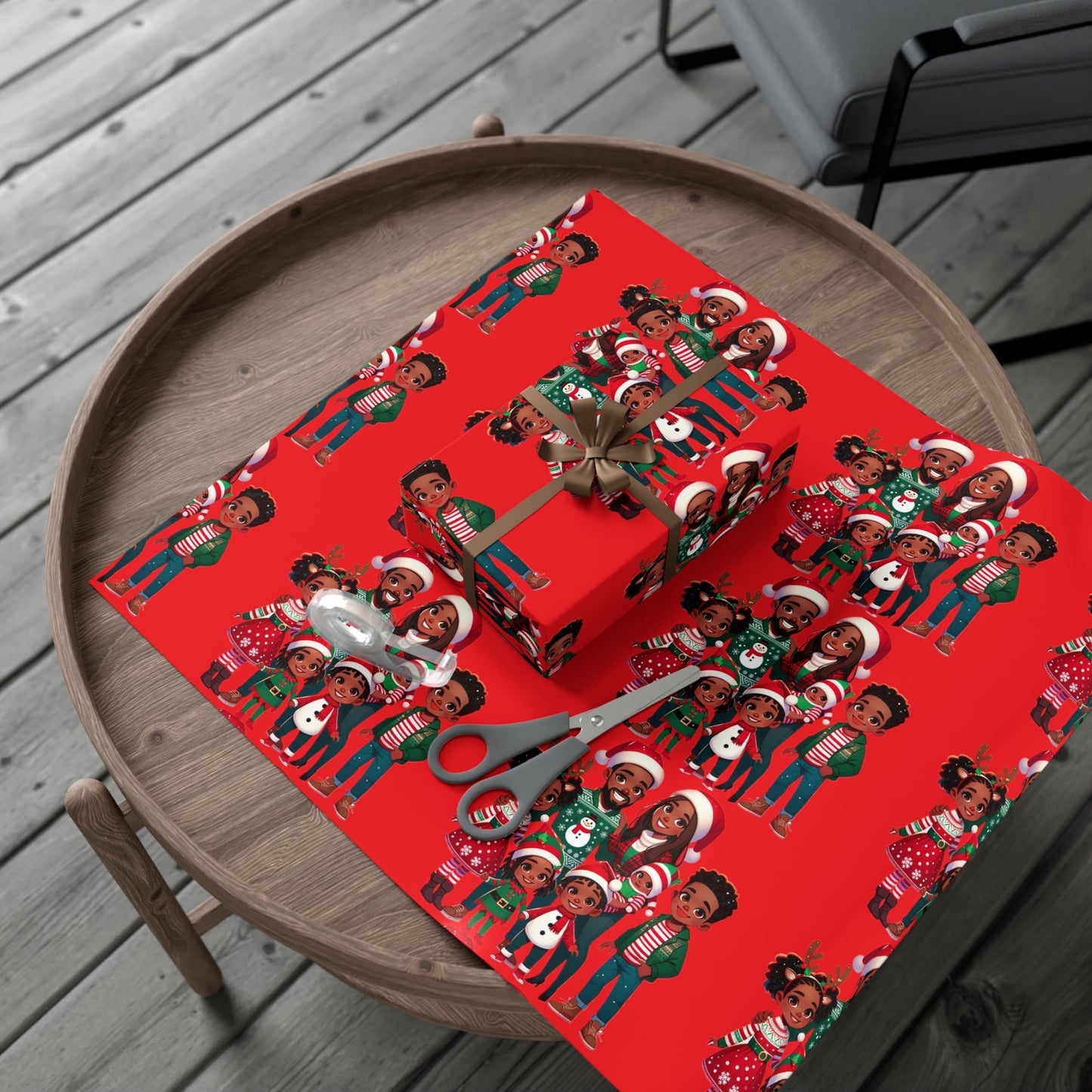 Family Holiday Gift Wrap Papers