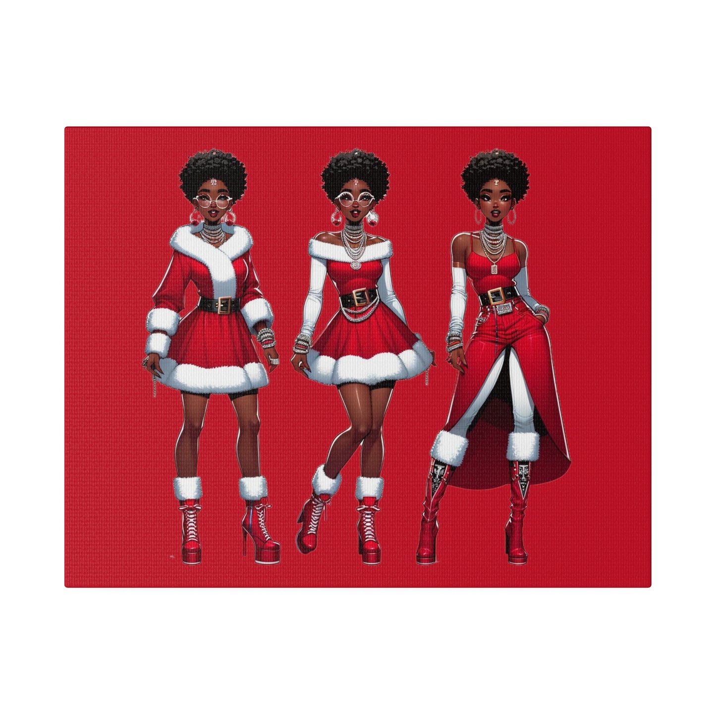 Christmas Women Matte Canvas, Stretched, 0.75"