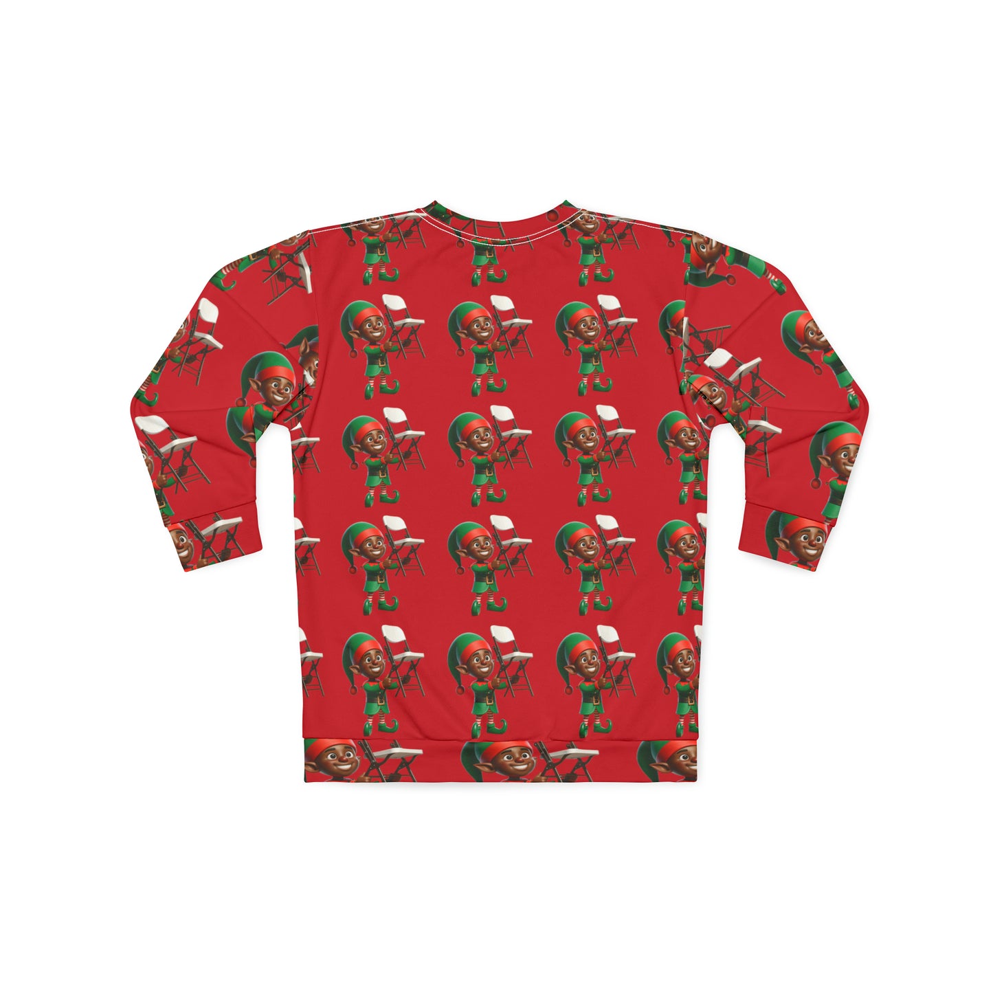 Folding Chair Elf Ugly Christmas Sweatshirt