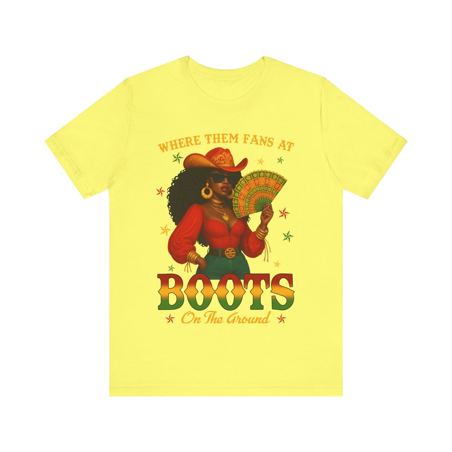 Where Them Fans At – BOOTS On The Ground Tee (Juneteenth Edition)