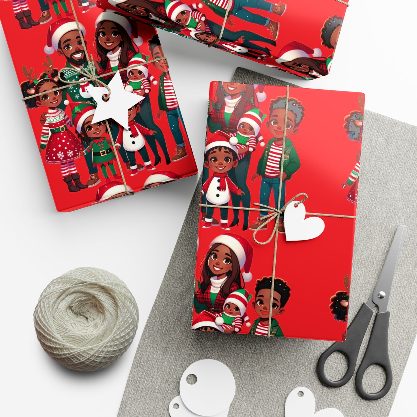Family Holiday Gift Wrap Papers