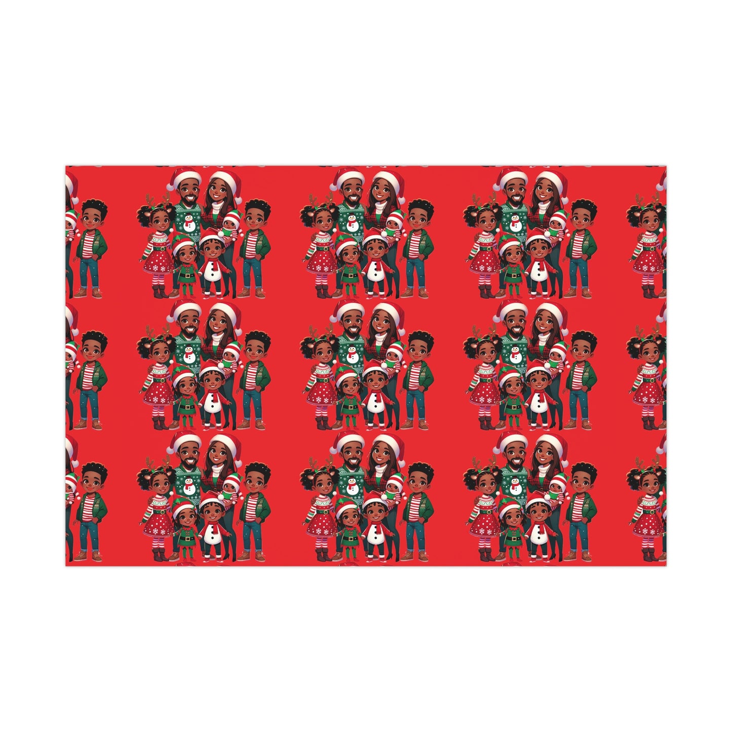 Family Holiday Gift Wrap Papers