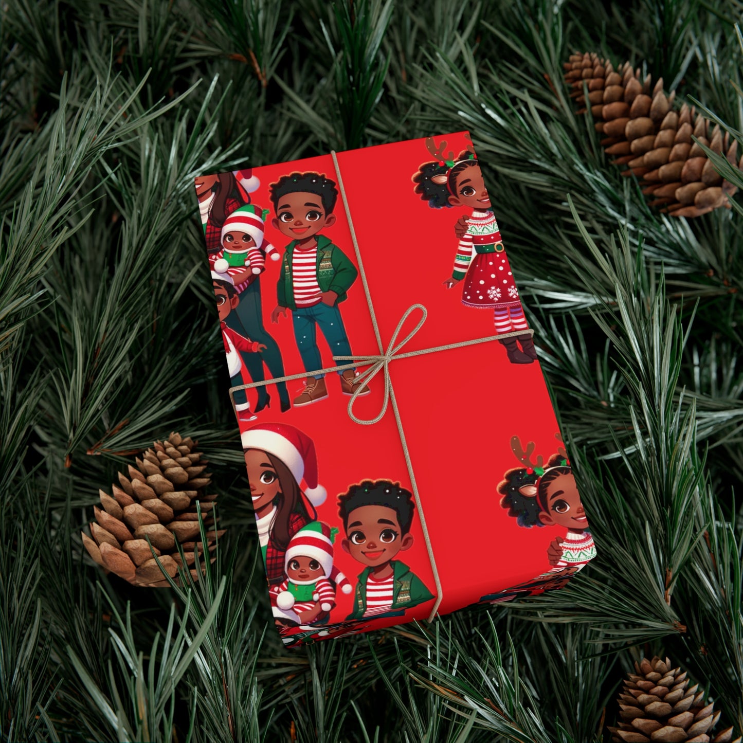 Family Holiday Gift Wrap Papers
