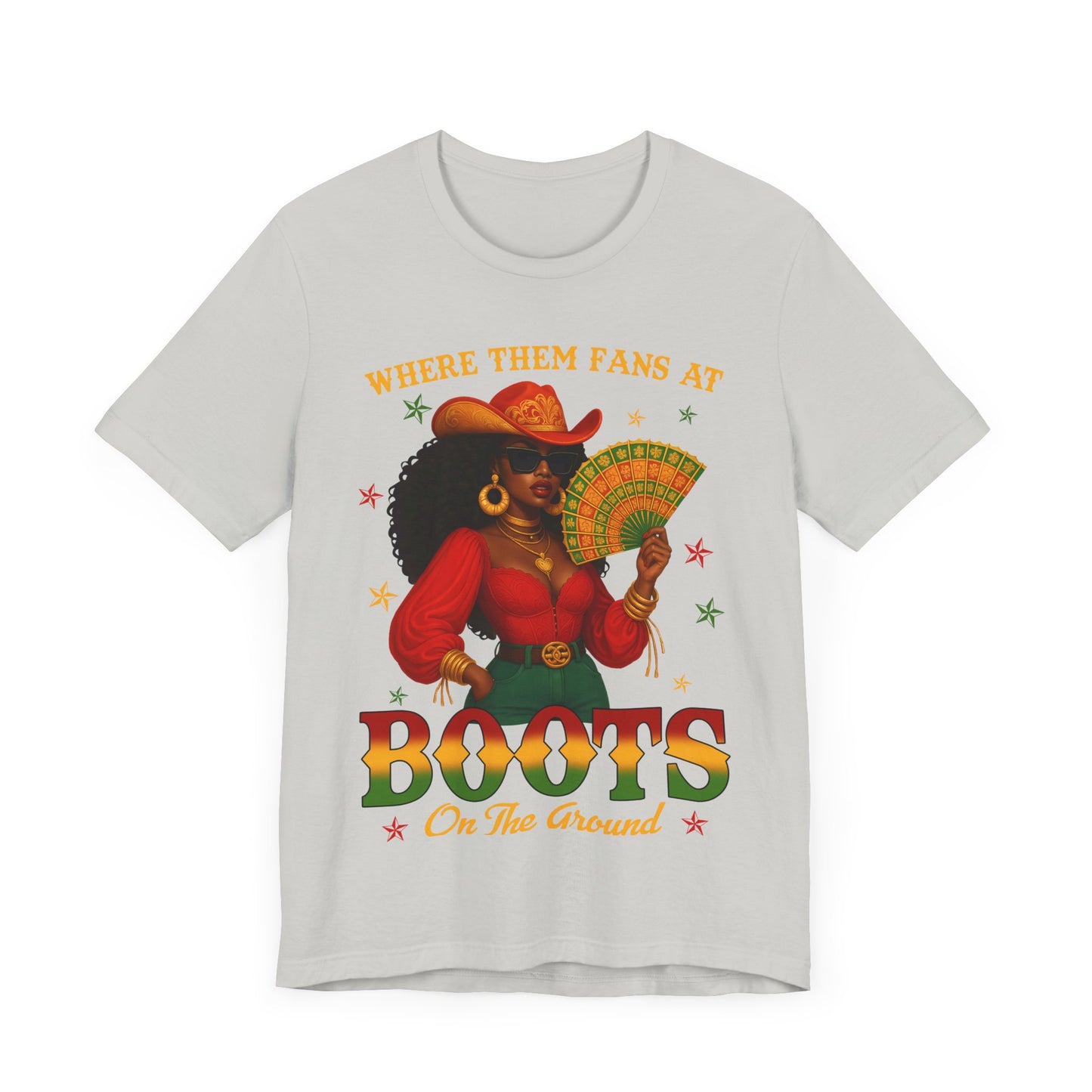 Where Them Fans At – BOOTS On The Ground Tee (Juneteenth Edition)