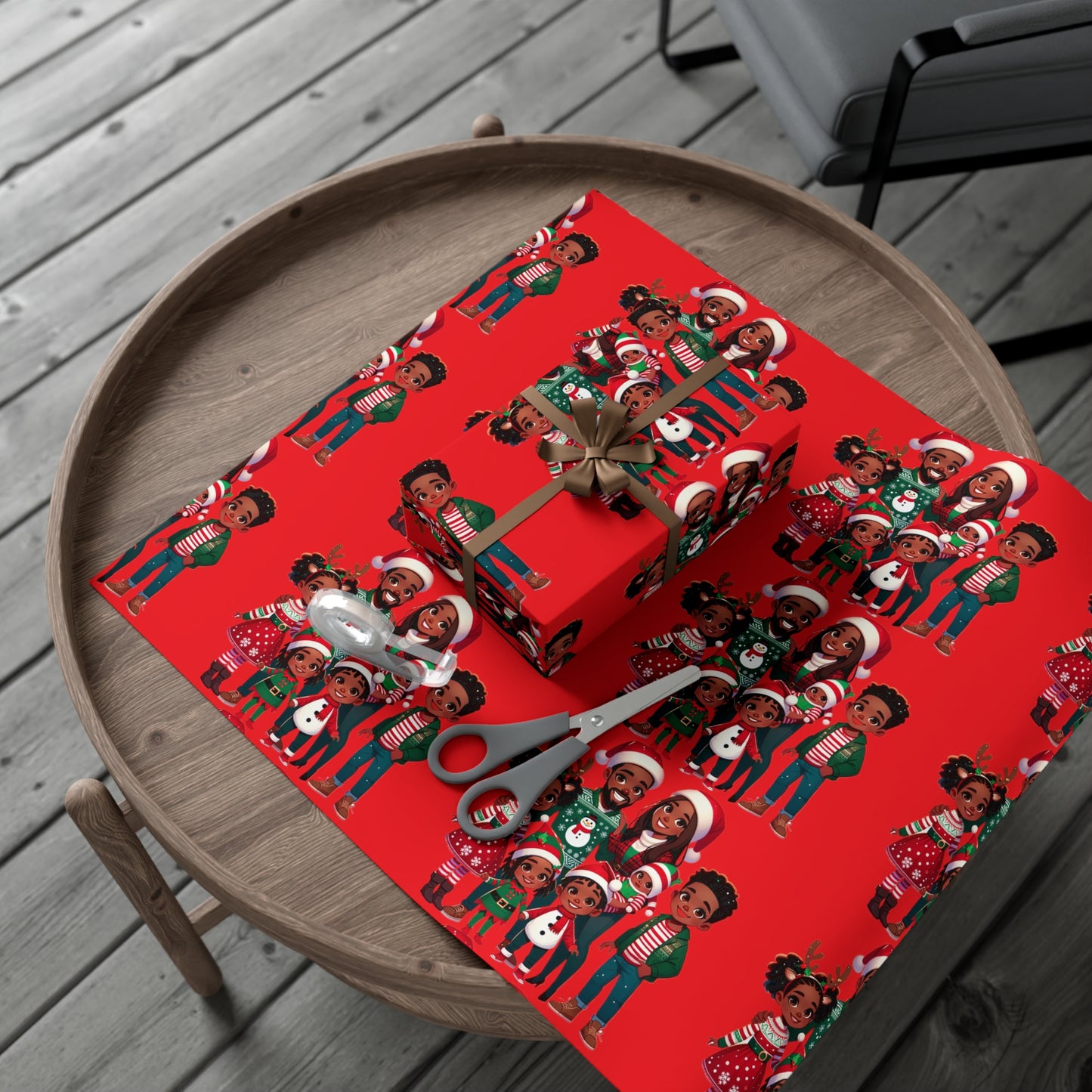 Family Holiday Gift Wrap Papers