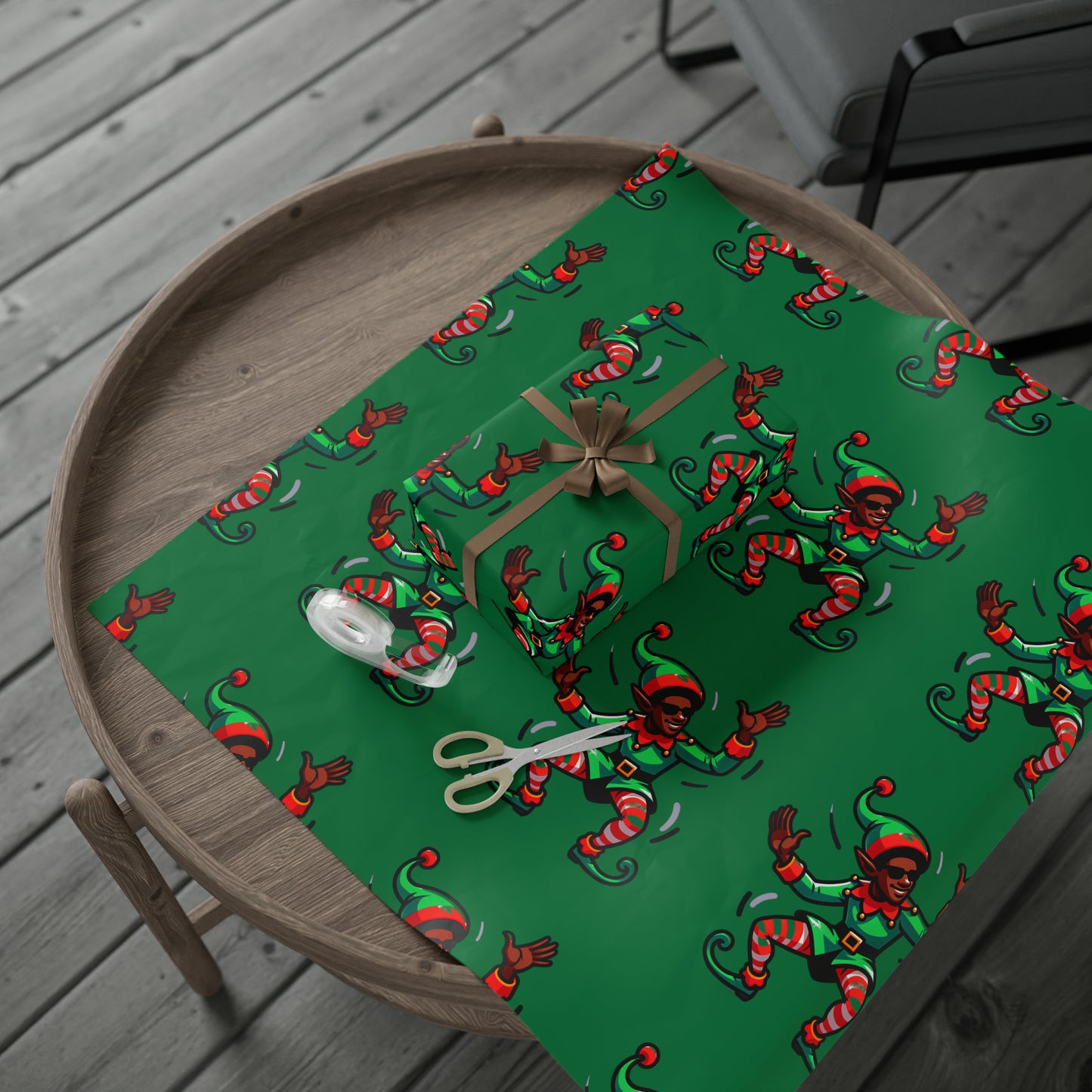 Dancing Elf Wrapping Paper
