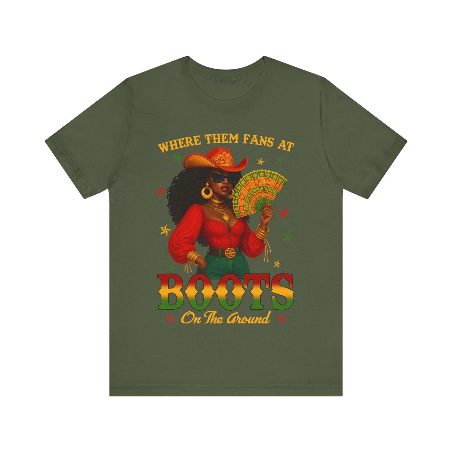 Where Them Fans At – BOOTS On The Ground Tee (Juneteenth Edition)