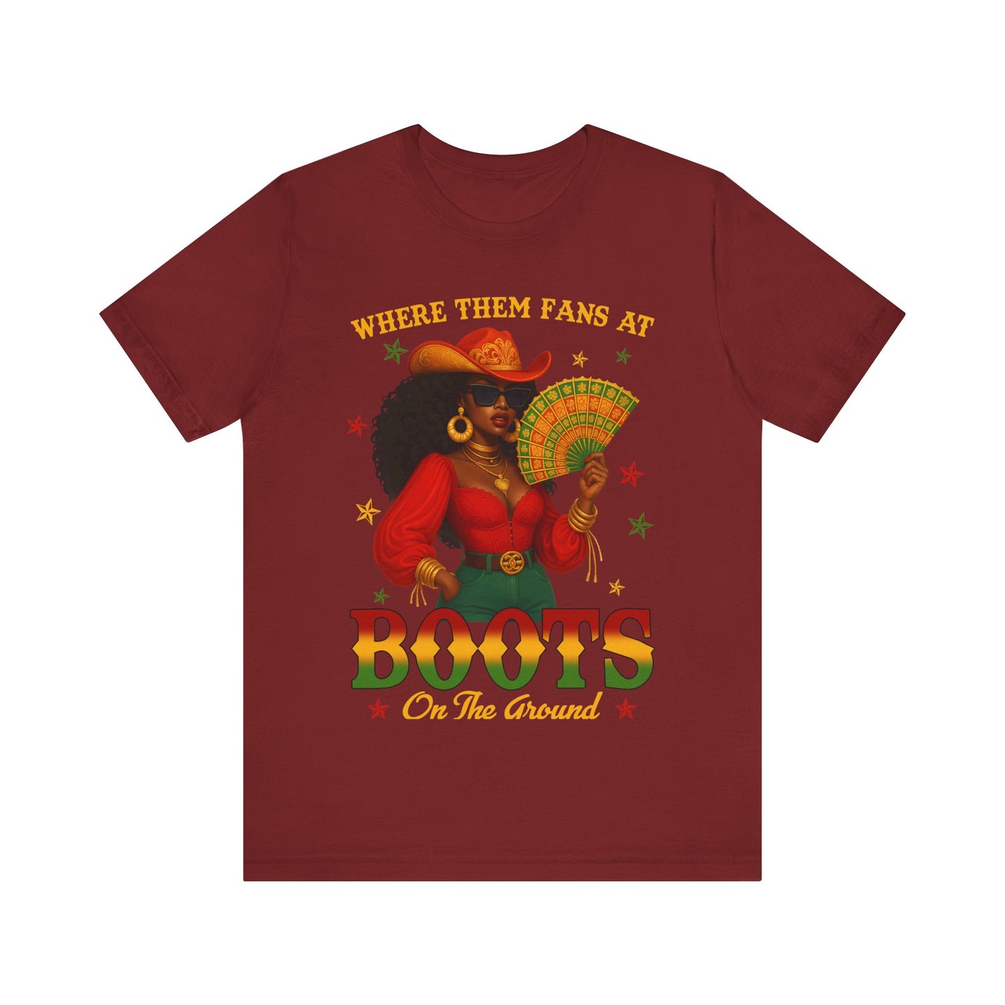 Where Them Fans At – BOOTS On The Ground Tee (Juneteenth Edition)
