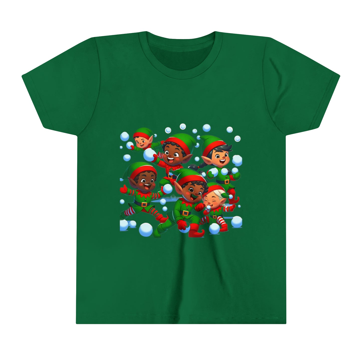 Elves Snow Fight Short Sleeve Tee