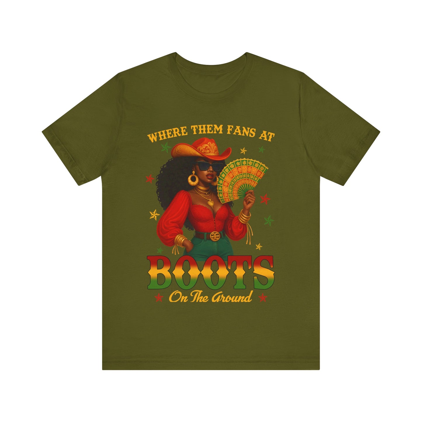 Where Them Fans At – BOOTS On The Ground Tee (Juneteenth Edition)