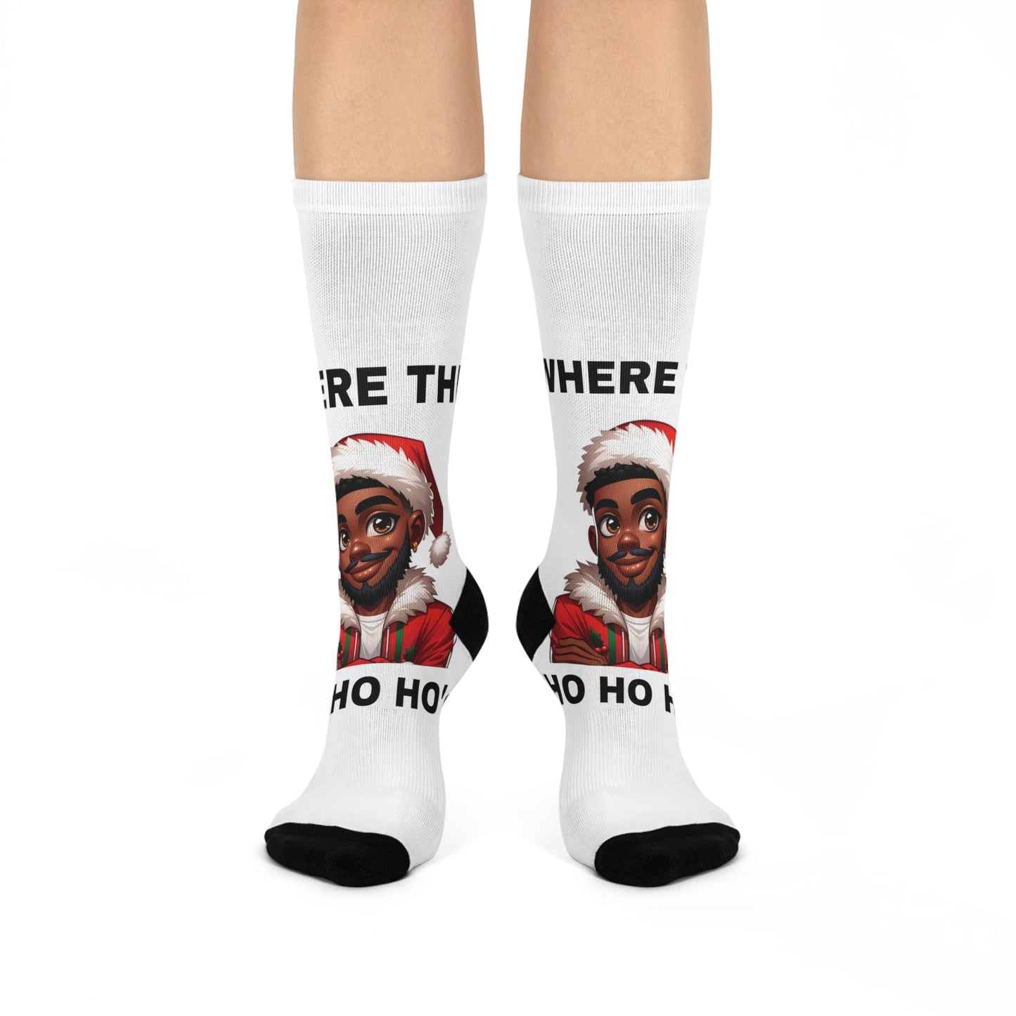 Where the Ho Ho Ho's Cushioned Crew Socks