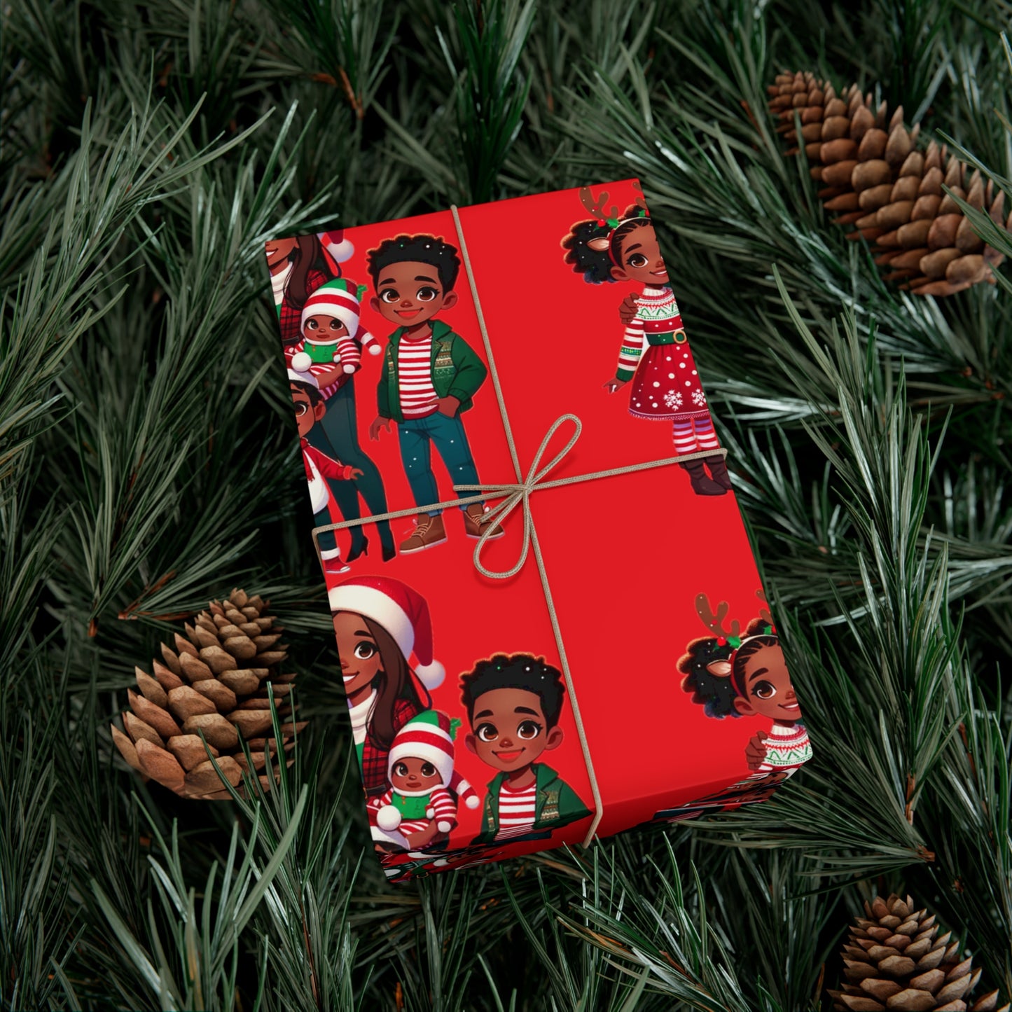 Family Holiday Gift Wrap Papers
