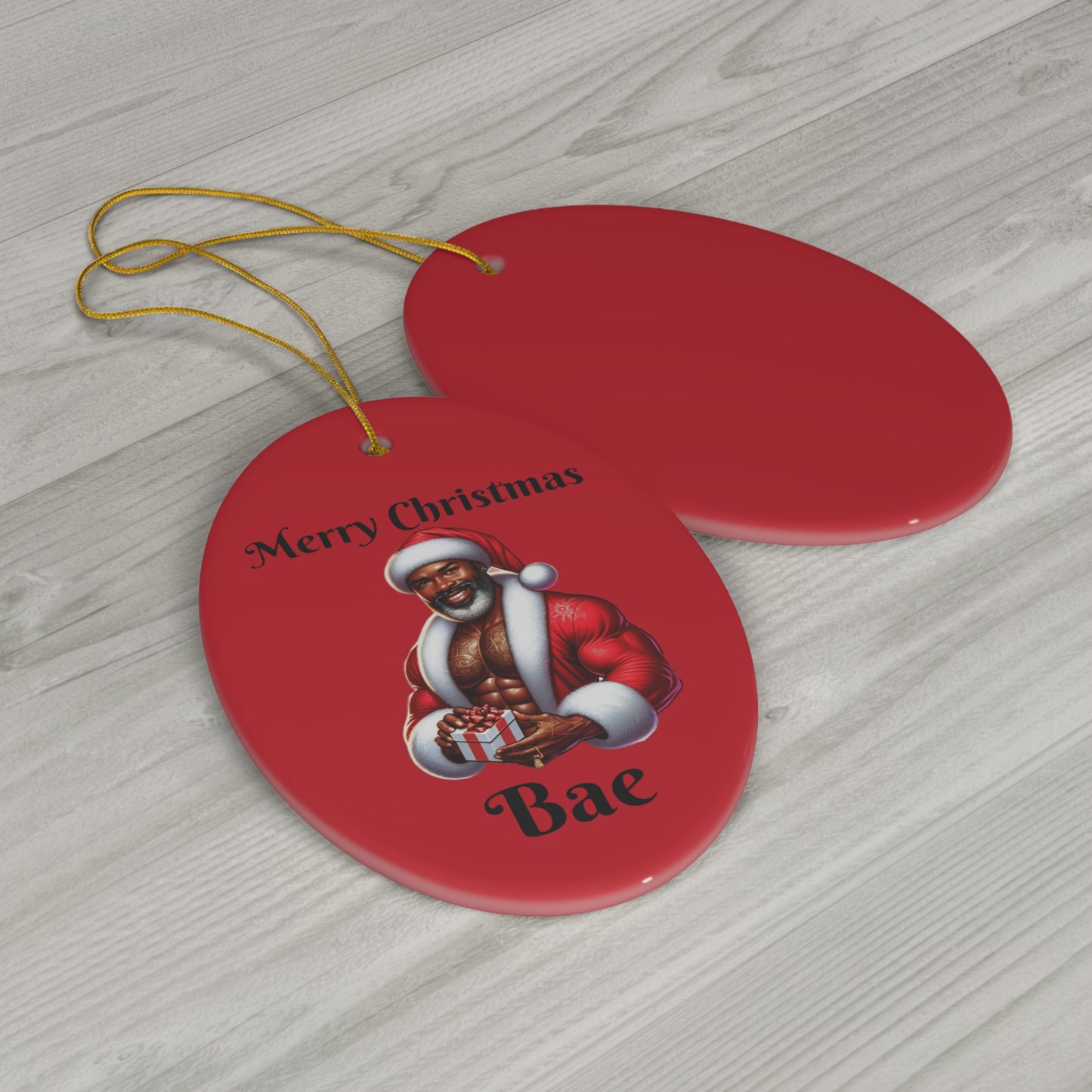 Merry Christmas Bae Ceramic Ornament, 1-Pack