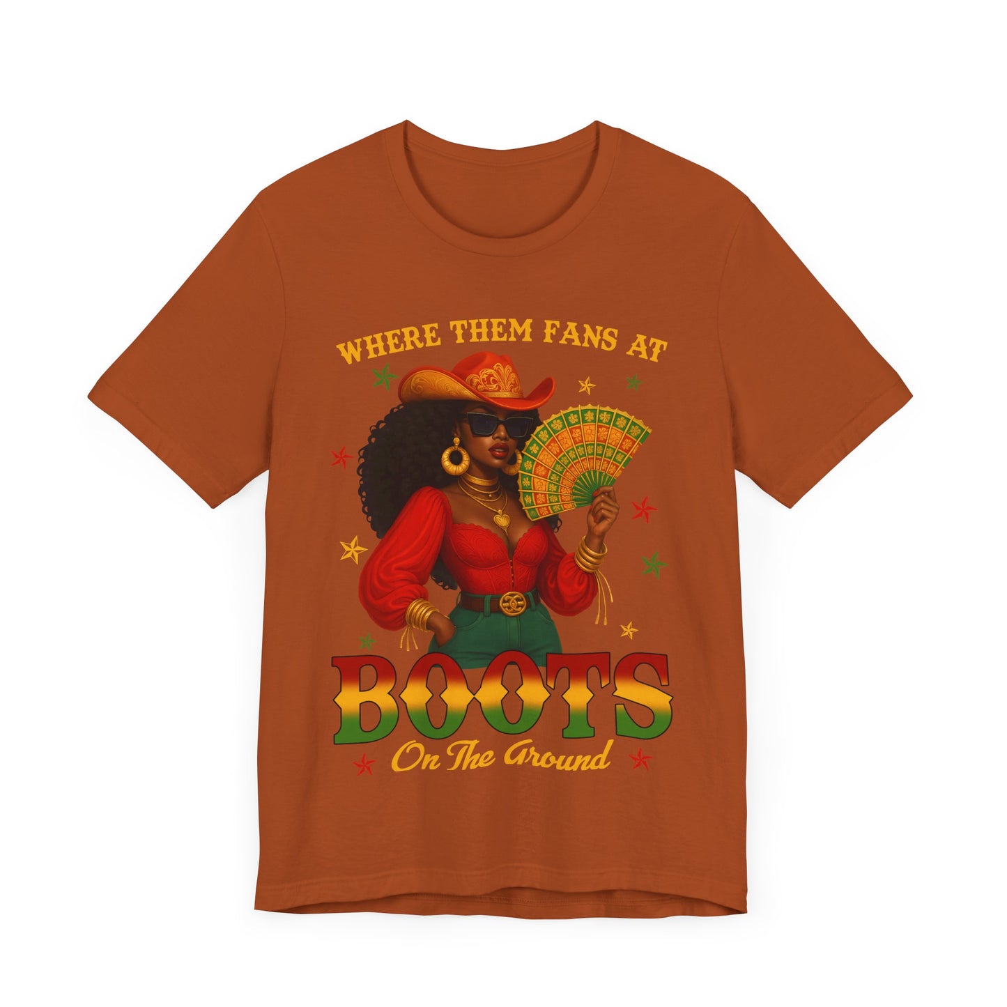 Where Them Fans At – BOOTS On The Ground Tee (Juneteenth Edition)