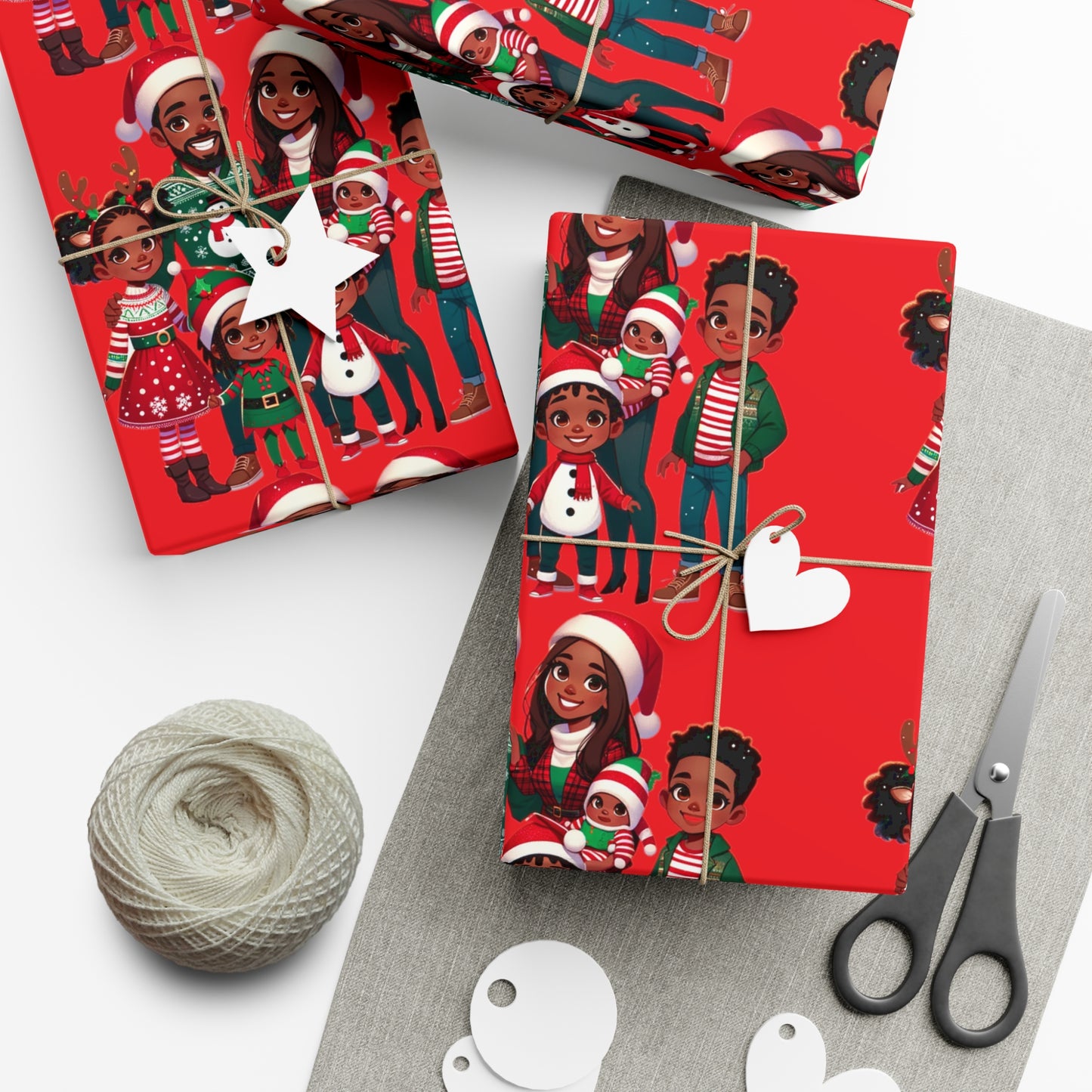 Family Holiday Gift Wrap Papers