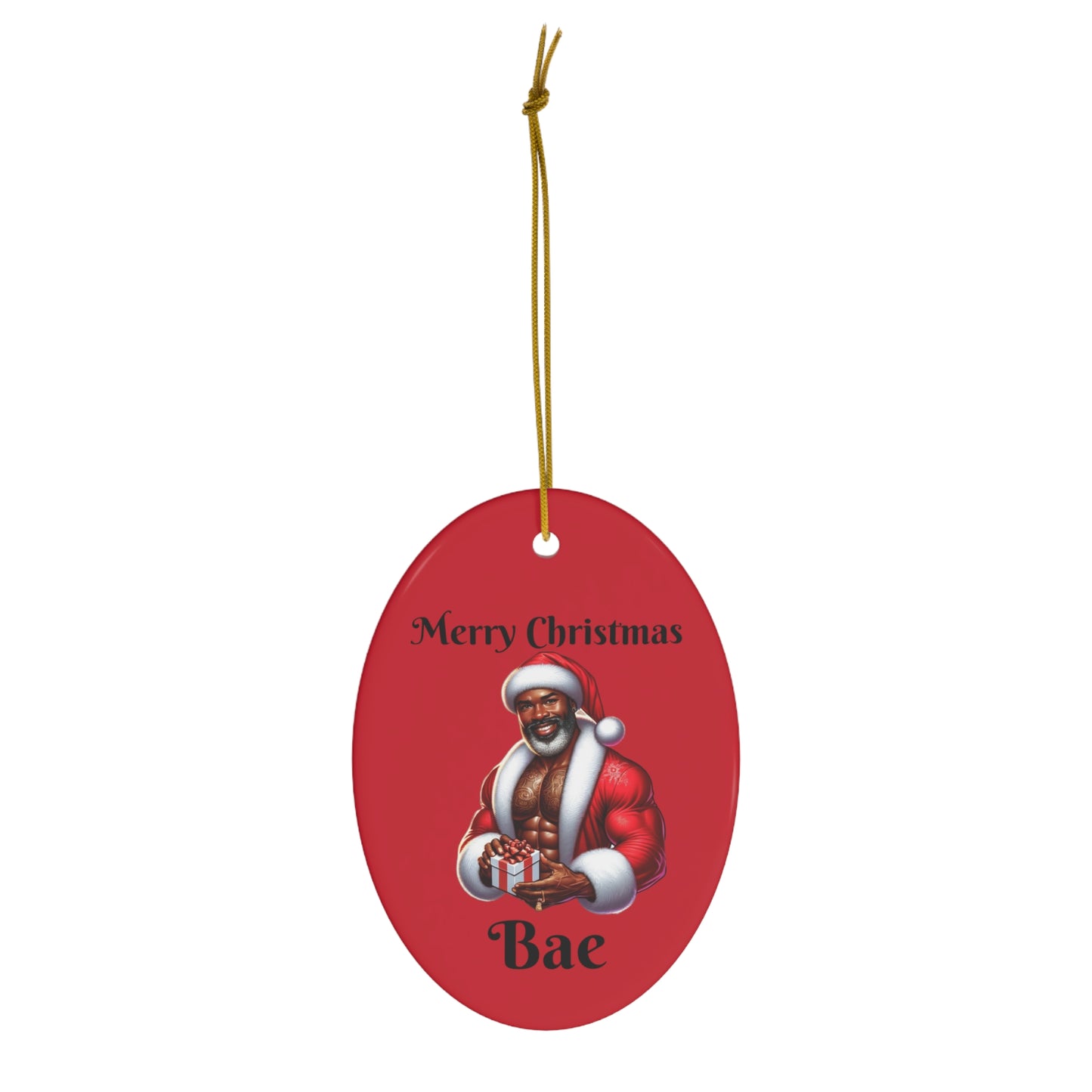 Merry Christmas Bae Ceramic Ornament, 1-Pack