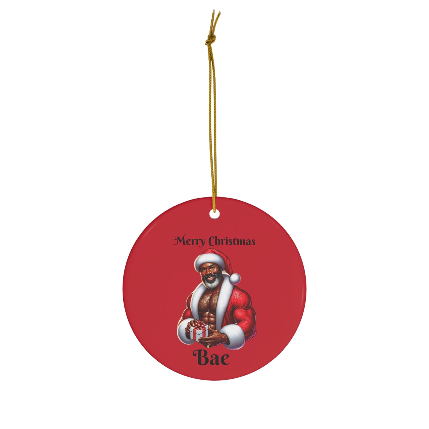 Merry Christmas Bae Ceramic Ornament, 1-Pack