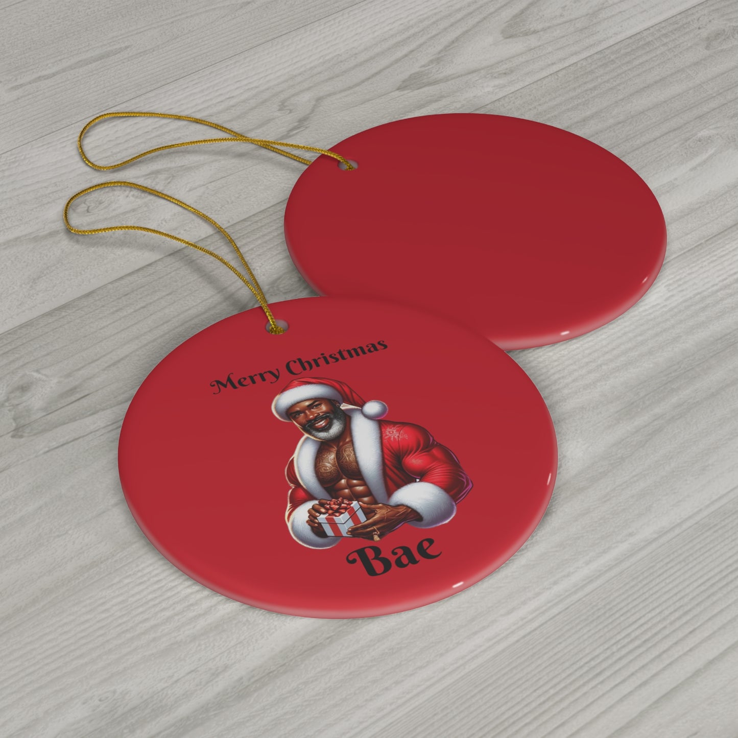 Merry Christmas Bae Ceramic Ornament, 1-Pack