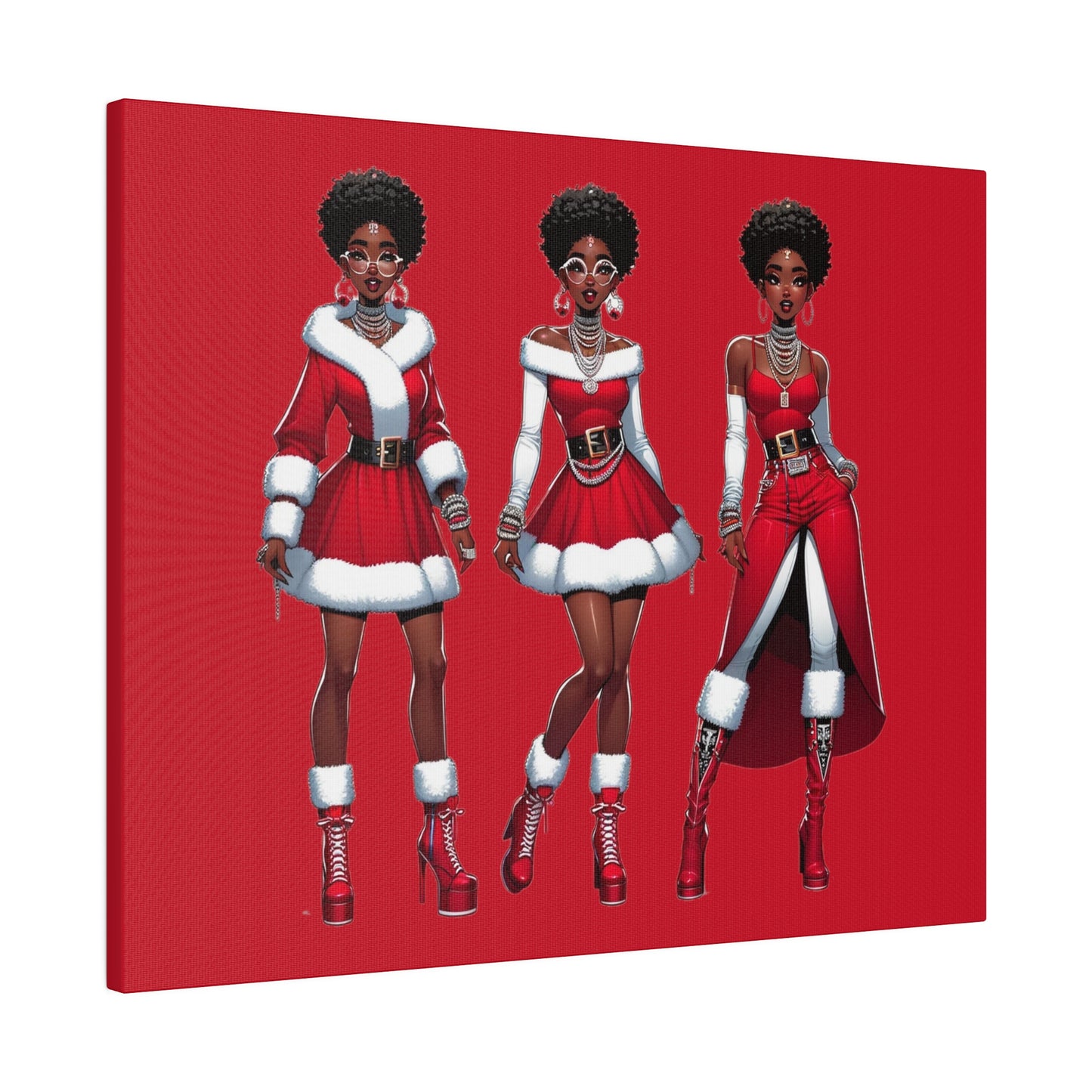 Christmas Women Matte Canvas, Stretched, 0.75"