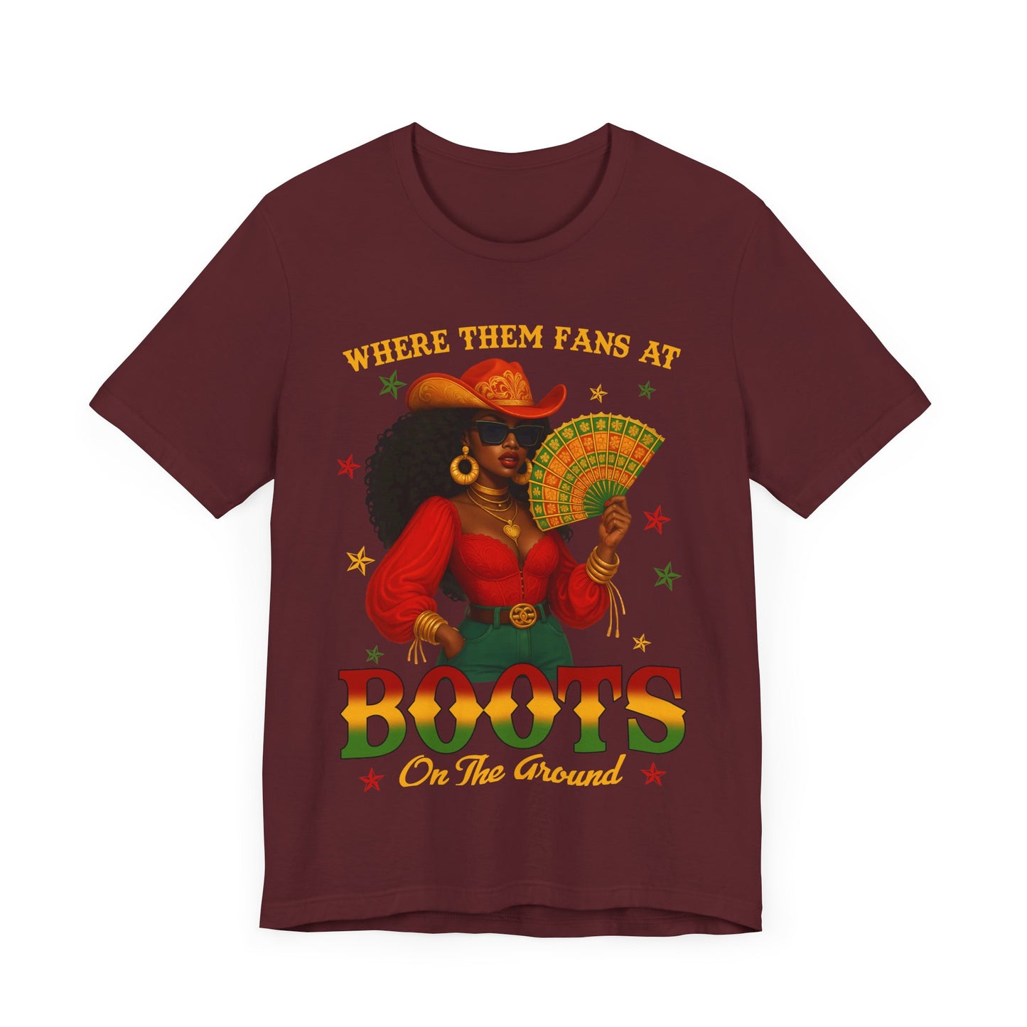 Where Them Fans At – BOOTS On The Ground Tee (Juneteenth Edition)