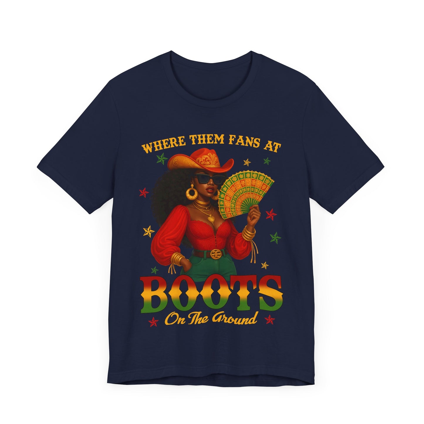 Where Them Fans At – BOOTS On The Ground Tee (Juneteenth Edition)